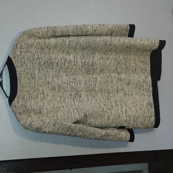 Vintage Cream and Black 100% Silk Oversized Blazer M - Picture 7 of 7